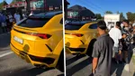 Lamborghini sărbătorit în mijlocul străzii într-o comună din Vaslui. Polițiștii nu au spart petrecerea, dar au dirijat traficul