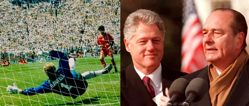 10 IULIE, calendarul zilei: 30 de ani de la România-Suedia 2-2(4-5), SUA/Bill Clinton și Jacques Chirac deveneau cetățeni de onoare ai Bucureștiului