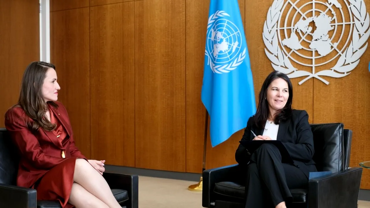 Întâlnire Oana Ţoiu - Annalena Baerbock, preşedinta Adunării Generale a ONU. Miza întrevederii