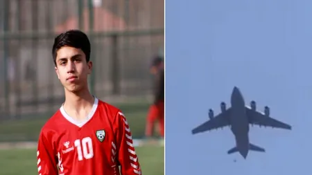 Un junior al echipei naționale de fotbal din Afganistan a murit zdrobindu-se de pista aeroportului din Kabul, după ce a căzut de pe un avion al SUA