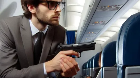 Teroare în avion. Un bărbat i-a amenințat cu ARMA pe ceilalți pasageri, imediat după decolare