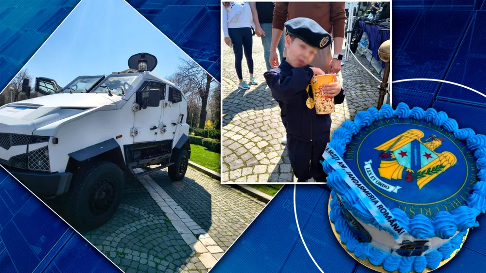 Reportaj din Parcul Carol. Jandarmeria și-a etalat cele mai impunătoare arme și dotări. Mașina blindată a forțelor de ordine consumă cât 3 Lamborghini