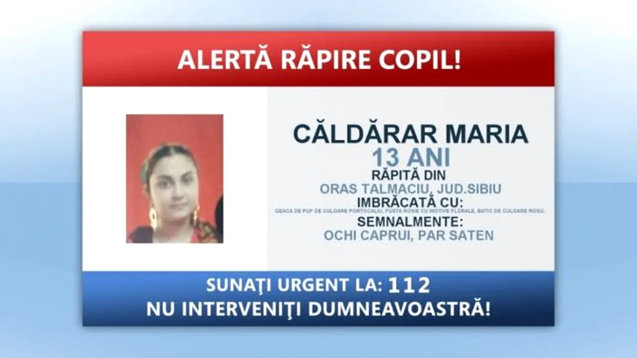 Fata de 13 ani, răpită din curtea casei și urcată într-un BMW, a fost găsită (UPDATE)