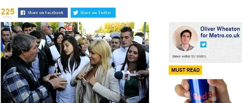 Presa britanică a preluat fotografia în care Elena Udrea pare că își arată sânii. Ce au scris jurnaliștii străini despre candidata la Cotroceni