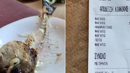 Crezând că e mai ieftin, Mariana s-a dus la mare în GRECIA. Câți euro a plătit pentru acest pește, într-o tavernă din Thassos
