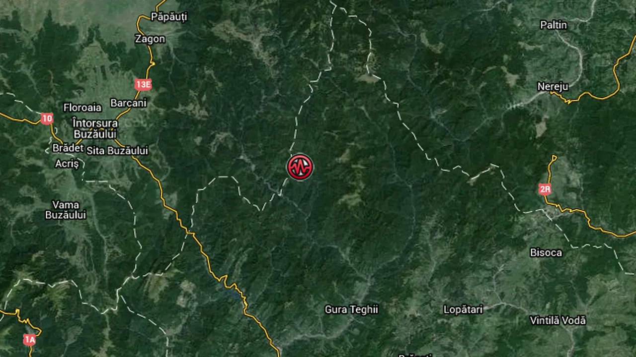 Un cutremur de 4,5 grade a avut loc în România