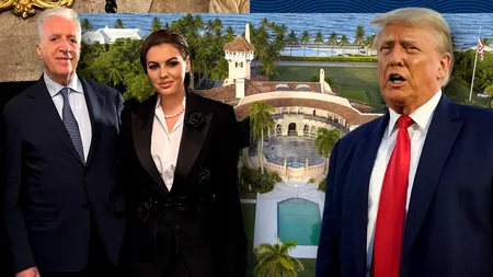 Romina Gingașu și Piero Ferrari, invitați la o cină privată, acasă la Trump! Cine a creat ținuta purtată de româncă la întâlnirea de la Mar-a-Lago