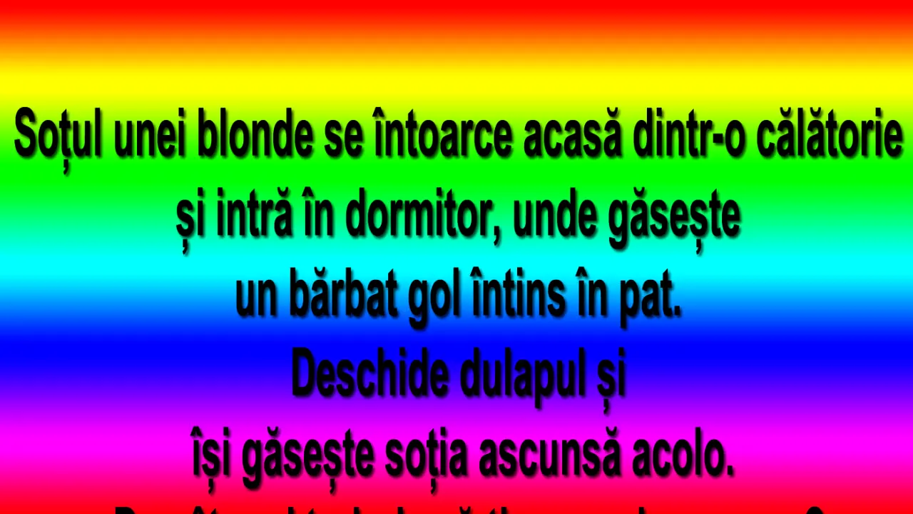 BANCUL ZILEI  |  Soțul se întoarce acasă din călătorie