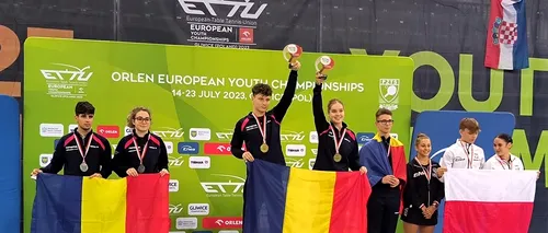Patru dintr-o lovitură! Aur, argint și bronz pentru tricolori la Campionatele EUROPENE de tineret de tenis de masă