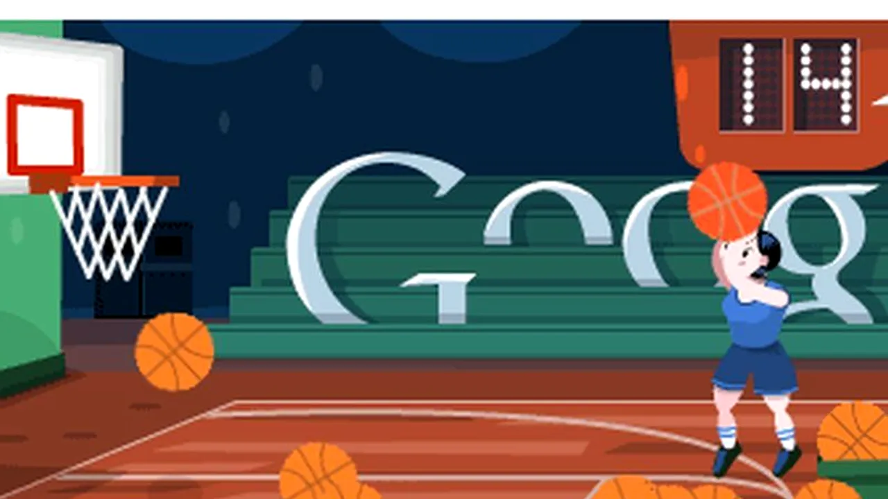 LONDRA 2012 BASCHET. GOOGLE DOODLE pregătit pentru proba de BASCHET de la JOCURILE OLIMPICE