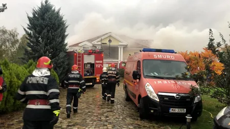 Update: Fosta vilă a lui Irinel Columbeanu a fost vizibil afectată de incendiu/ Au fost distruse numeroase lucrări de artă şi mobilier valoros