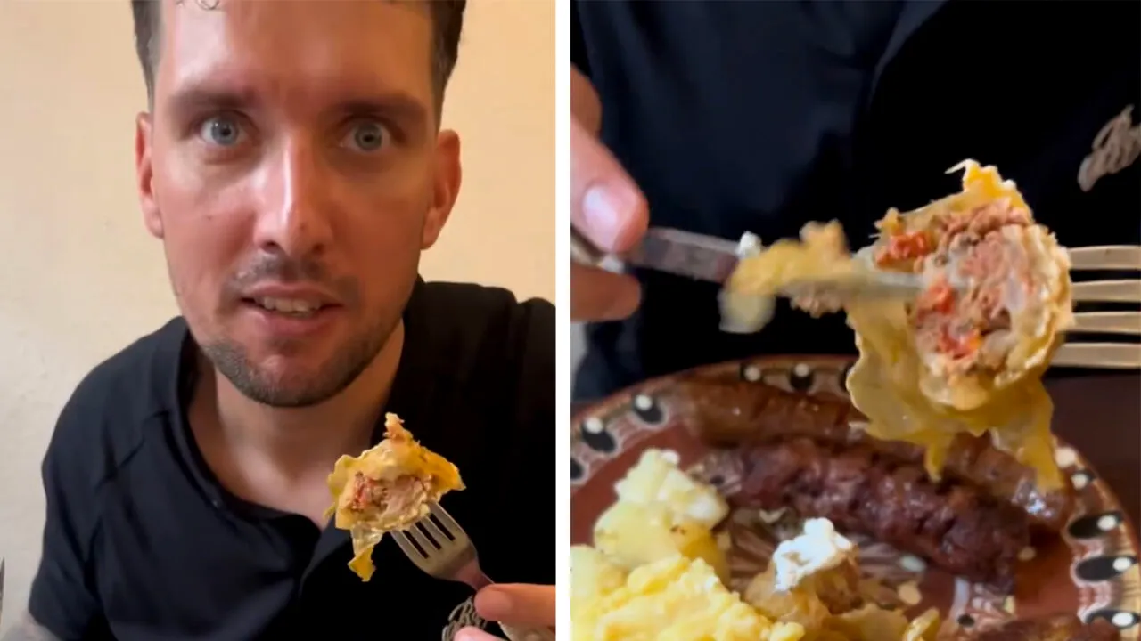 Reacția virală a acestui englez, după ce a mâncat SARMALE pentru prima dată, într-un restaurant din Cluj-Napoca