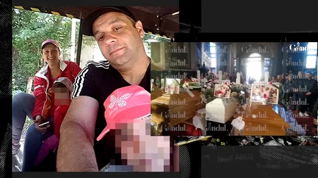 VIDEO EXCLUSIV | Familia de români care a pierit în accidentul din Italia, condusă pe ultimul drum. Imagini tulburătoare de la biserică și din cimitir