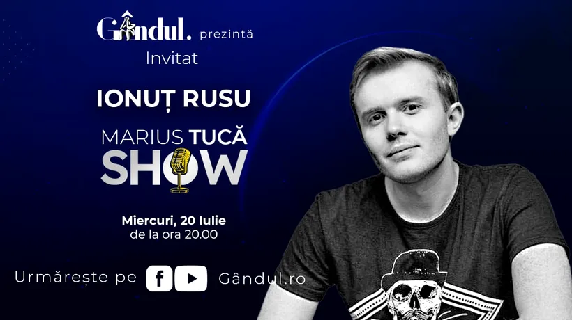 Marius Tucă Show începe miercuri, 20 iulie, de la ora 20.00, pe gandul.ro