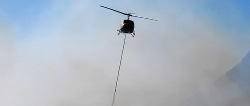 Un incendiu MASIV a izbucnit în Munții Lotrului, în Vâlcea. A fost trimis și un elicopter cu dispozitiv Bambi - Bucket FOTO, VIDEO