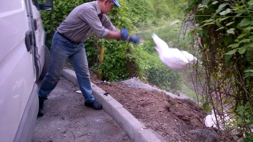 Ce a pățit bărbatul care a fost surprins în timp ce arunca saci cu moloz de pe Podul Dracului din Brașov. Poza a ajuns virală pe Facebook