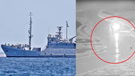 Atac fără precedent al Rusiei, pe Dunăre, la granița cu România! O navă ucraineană, spulberată de o dronă. Reacția MAPN