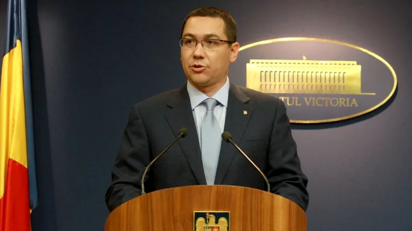 Ponta: Voi propune o amplă reformă constituțională - atribuții mai clare, control între puteri