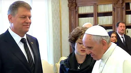 Papa Francisc, primit de Klaus Iohannis la Palatul Cotroceni, în data de 31 mai