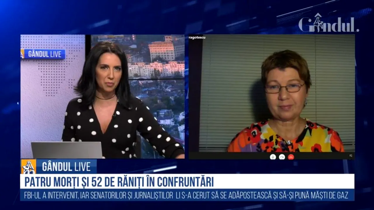 GÂNDUL LIVE. Corina Dragotescu, în direct din SUA: „Era de așteptat ca Trump să lupte până în ultima secundă” / „Lui Joe Biden nu îi va fi ușor să conducă această Americă!”
