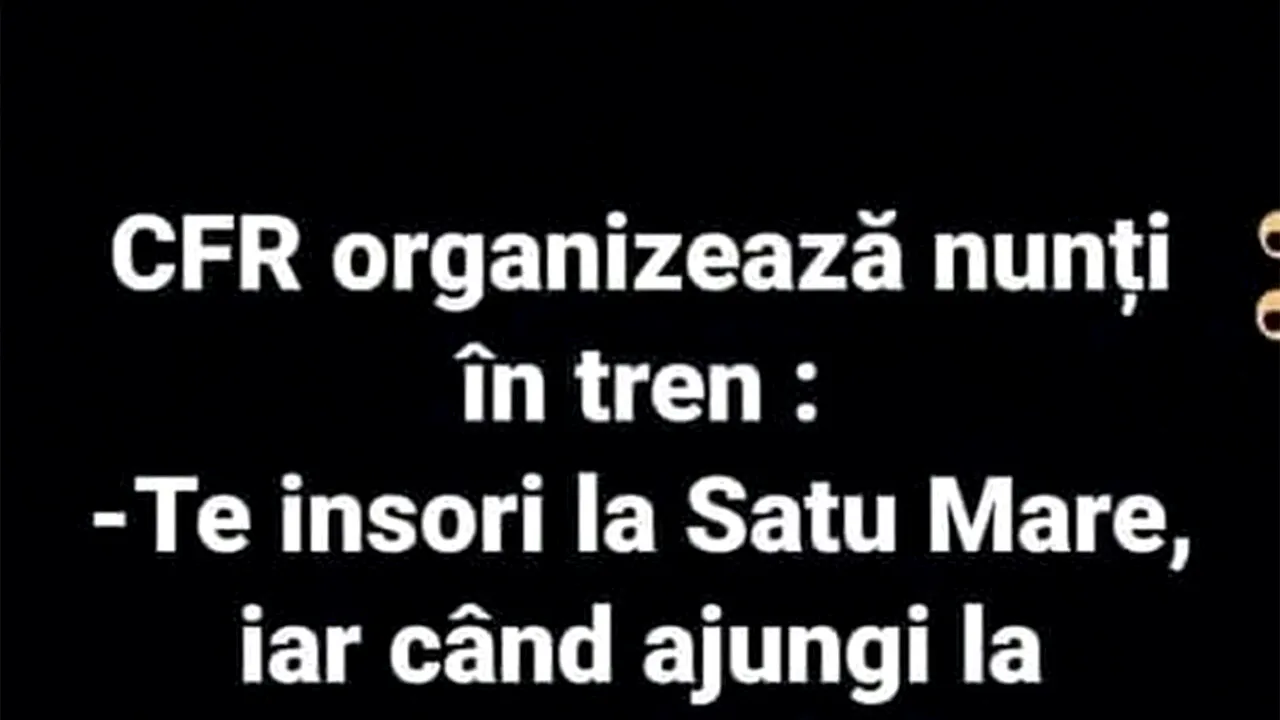 BANCUL ZILEI | CFR organizează nunți în tren