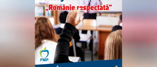 PMP: Decalogul educației într-o ”Românie respectată”