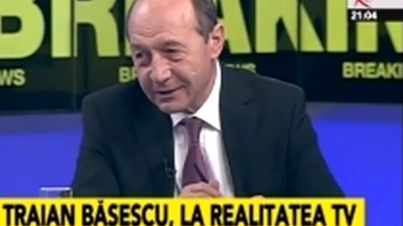 Interviul cu Traian Băsescu a urcat Realitatea pe primul loc între televiziunile de știri, vineri seară