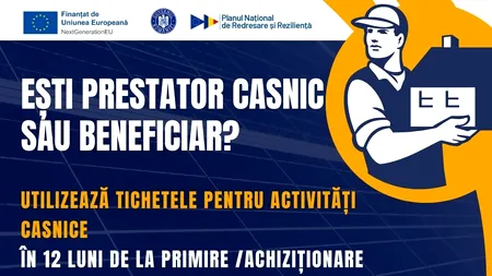 Ministerul Muncii: TICHETELE de activităţi casnice pot fi valorificate în termen de 12 luni de la primire