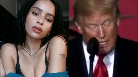 Fiica lui Lenny Kravitz, fotografie nud pentru Donald Trump. Cum l-a ironizat actrița pe președintele american: „Mănâncă asta