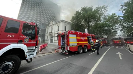 UPDATE: FOTO-VIDEO. Incendiu puternic pe Calea Dorobanți / Traficul a fost restricționat între Șoseaua Ștefan cel Mare și Bulevardul Dacia