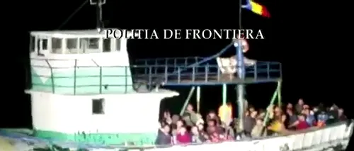 Pescador cu 70 de imigranți, între care și copii, interceptat de polițiștii de frontieră români la Mangalia