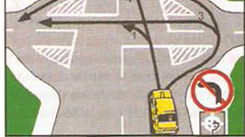 Chestionare auto. Pe care dintre trasee trebuie să se angajeze conducătorul autovehiculului pentru a schimba direcția de mers spre stânga?