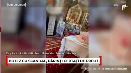 Botez cu SCANDAL. Gestul care l-a înfuriat pe preot. Tatăl copilului: „Calm, părinte!”