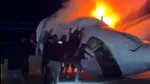 Imagini cu un puternic impact emoțional. Oameni salvați dintr-un avion în flăcări, după ce aeronava s-a prăbușit pe o autostradă din Texas
