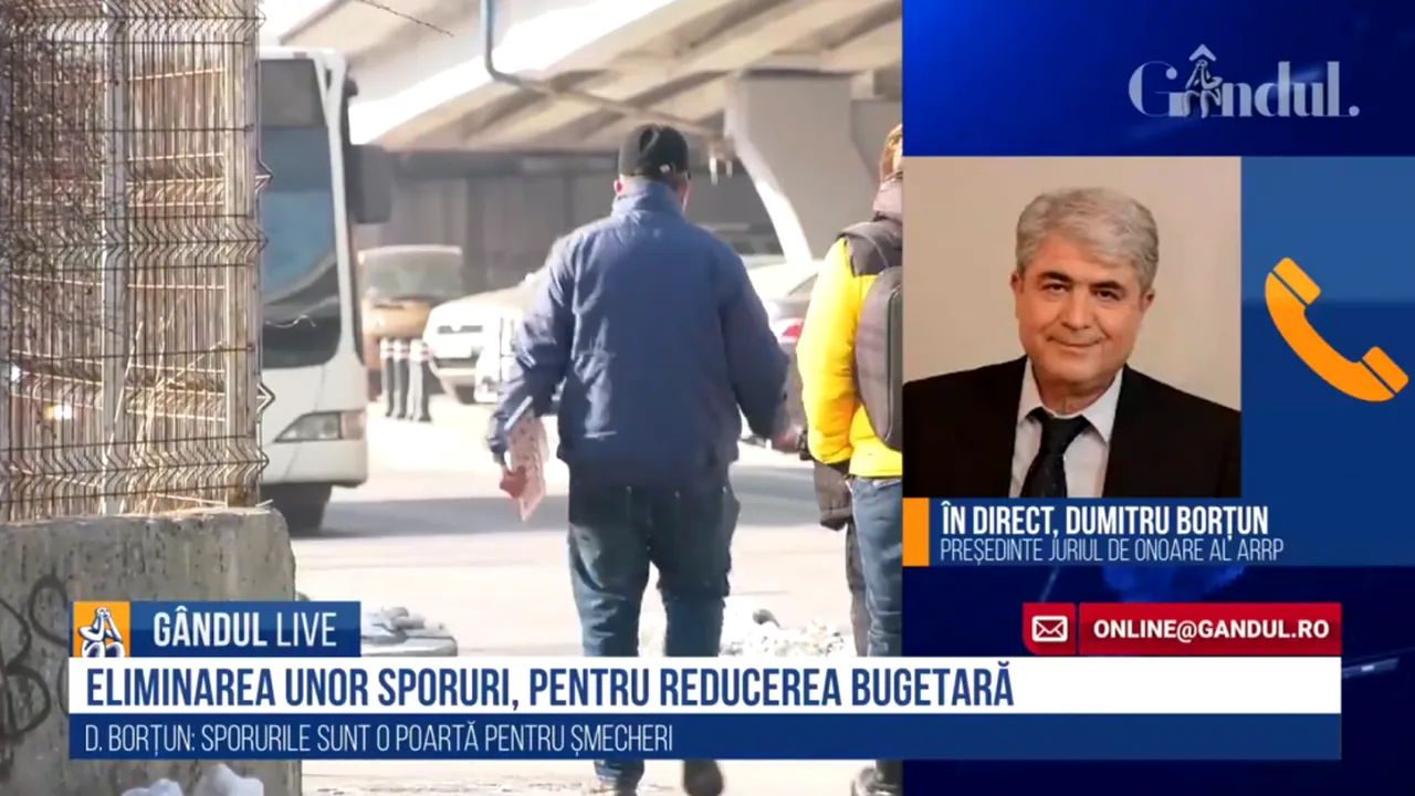 GÂNDUL LIVE. Dumitru Borțun, despre sporuri: „Cine stabilește care sunt meseriile cu spor de stres?” / „Avem prea mulți șmecheri pe metru pătrat”