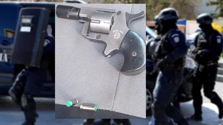 Clipe de panică lângă un liceu din Giurgiu. Un bărbat a tras focuri de armă. Ce au găsit jandarmii când l-au prins