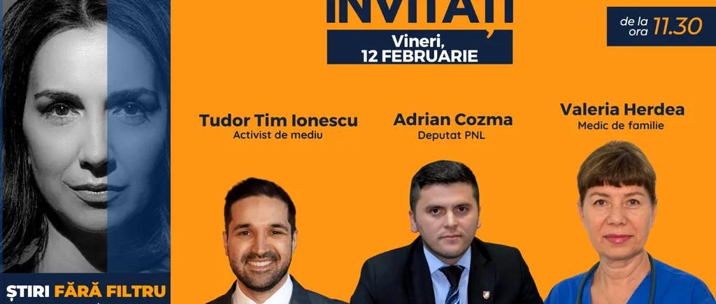 GÂNDUL LIVE. Tudor Tim Ionescu, activist de mediu și fost consilier ALDE, se află printre invitații Emmei Zeicescu la ediția de vineri, 12 februarie 2021, de la ora 11.30