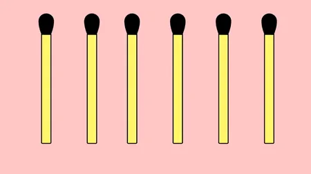 TEST IQ |  Rearanjați toate cele 6 chibrituri pentru a obține 0