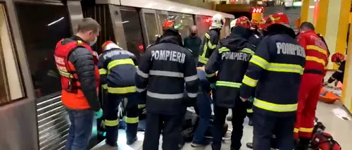 EXCLUSIV. Incident la stația de metrou Anghel Saligny. Un bărbat a căzut pe linia de tren (VIDEO)