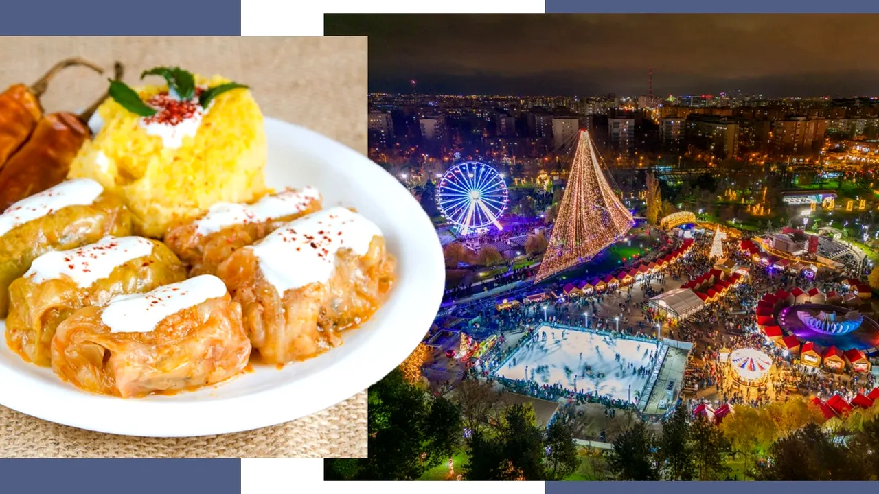 Cât costă o porție de sarmale cu mămăligă la Târgul de Crăciun din Parcul Drumul Taberei, West Side Christmas Market