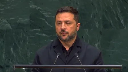 Zelenski, replică dură pentru un corespondent rus la New York care l-a întrebat când vine la Moscova pentru negocieri de pace: „O să vin pe o rachetă”