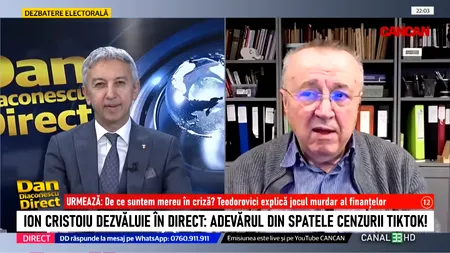 Ion Cristoiu: „M-au scos de pe TikTok după un telefon, cum se făcea pe vremuri”