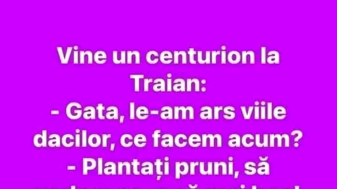 BANCUL ZILEI | Vine un centurion la Traian