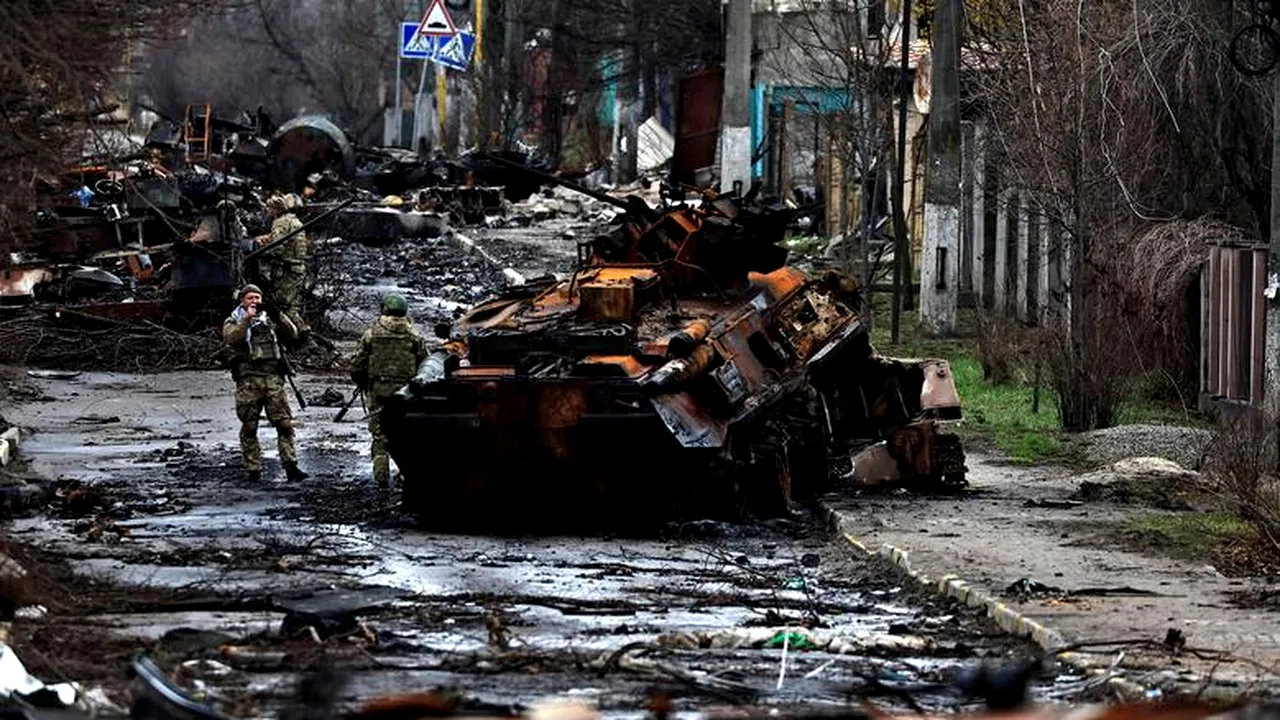 Orașul ucrainean Borodyanka a fost complet distrus de armata rusă. Locul arată ca după Apocalipsă