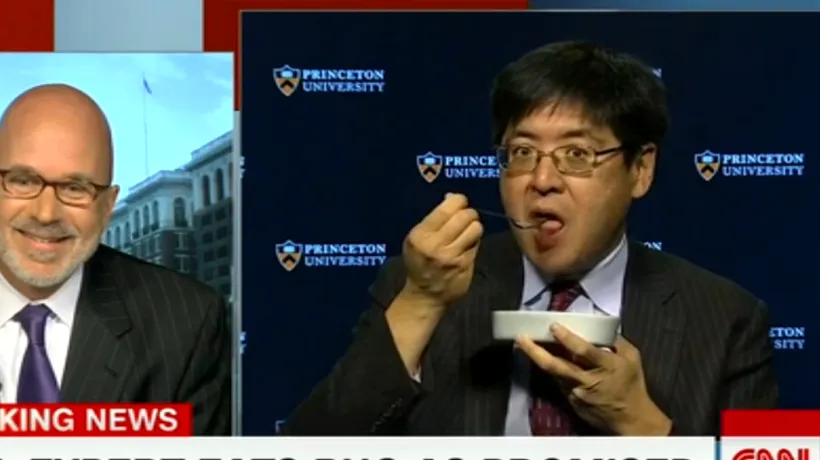 Probabil cel mai nebun moment din istoria CNN: un ''expert în sondaje'' a mâncat un gândac în direct