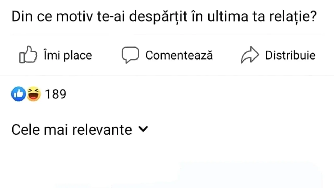 Bancul de duminică | Motiv de despărțire în 2025