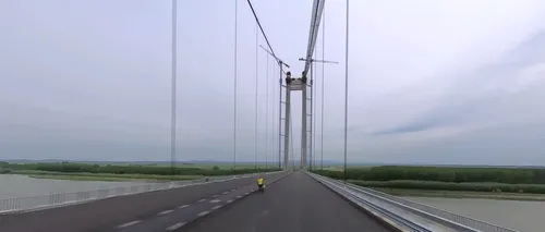 VIDEO | Au apărut primele imagini aeriene cu podul suspendat de la Brăila, care va fi inaugurat în curând. Cum arată bijuteria arhitecturală