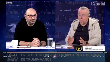 Ion Cristoiu: „Mă aștept ca sprijinul lui Georgescu să vină de la VANCE”