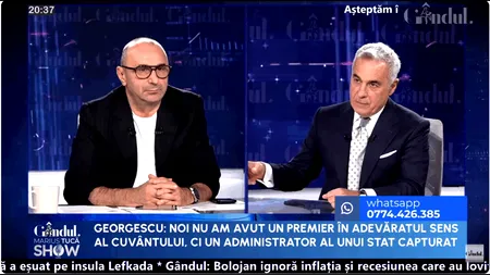 Călin Georgescu: „Atunci când trăiești pe datorie și-ți vinzi bucată cu bucată țara, nu te mai cucerește nimeni militar, ci te cumpără”