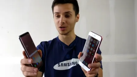 Samsung Galaxy S8 vs iPhone 7 Plus au fost trecute prin câteva teste extreme. Cine a câștigat. VIDEO 